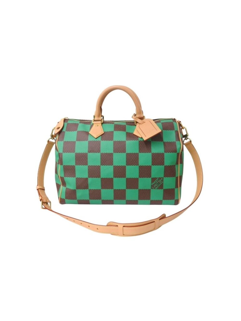 Louis Vuitton Speedy Bandouliere 40 Handbag Damier Pop Green